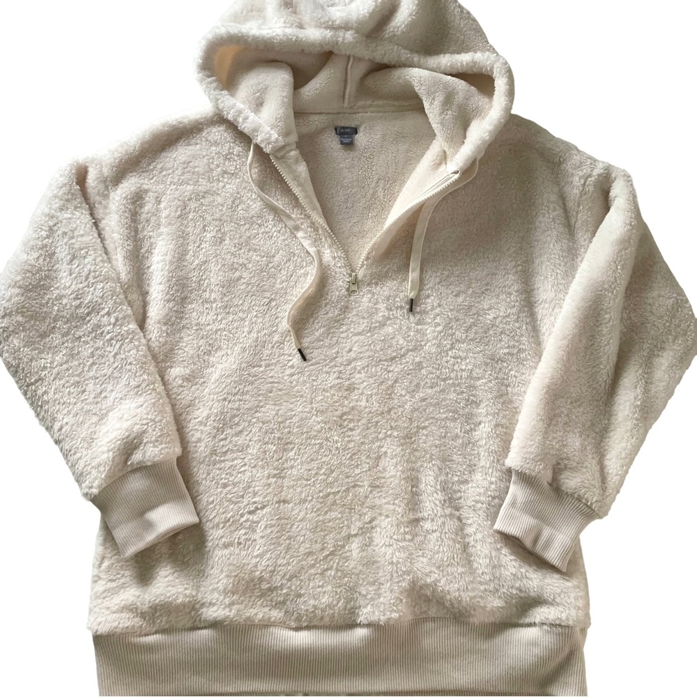 Aerie Fleece Hooded Quarter Zip Pullover